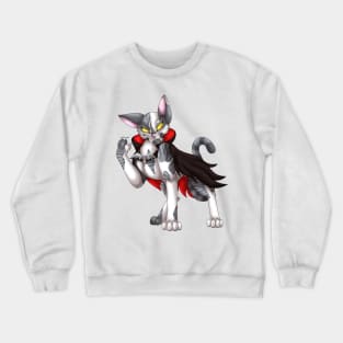 VampiCat: Grey Bicolor Tabby Crewneck Sweatshirt